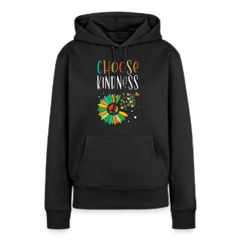 Choisissez la convivialité Inspiration Motivation - Sweat à capuche Premium bio Femme - noir - Devant - Julia (174cm)