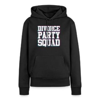 Partie de divorce heureux divorce divorce - Sweat à capuche Premium bio Femme - noir - Devant - Julia (174cm)