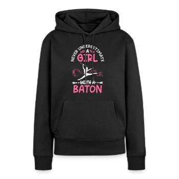 Twirling Rod Majorette Baton Rod Turning - Women’s Premium Organic Hoodie - black - Front - Julia (174cm)