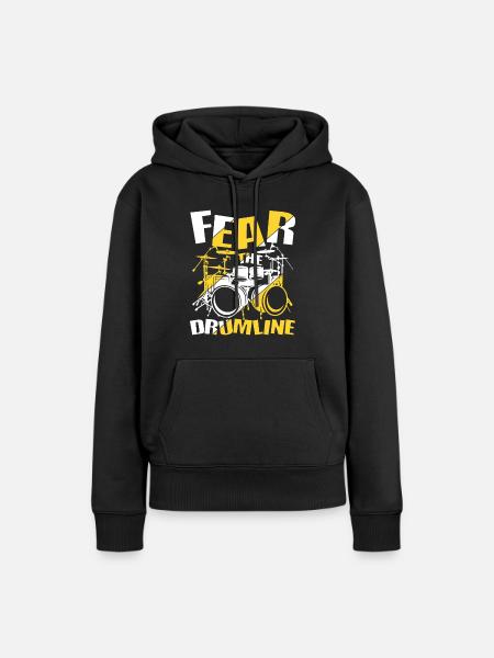 Fear The Drumline - Frauen Premium Bio Hoodie - Schwarz