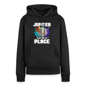 Jupiter Planet Gift - Sweat à capuche Premium bio Femme - noir - Devant - Julia (174cm)