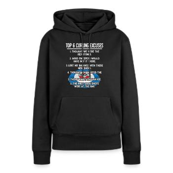 Locken - Frauen Premium Bio Hoodie - Schwarz - Vorne - Julia (174cm)