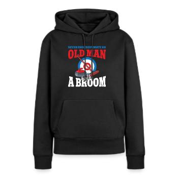 Locken - Frauen Premium Bio Hoodie - Schwarz - Vorne - Julia (174cm)