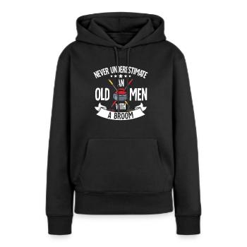 Locken - Frauen Premium Bio Hoodie - Schwarz - Vorne - Julia (174cm)