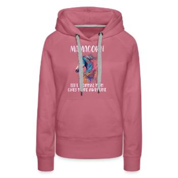 Mamacorn Licorne Fête des mères Mama Licorne cool - Sweat à capuche Premium bio Femme - mauve - Devant - Isabella (175cm)