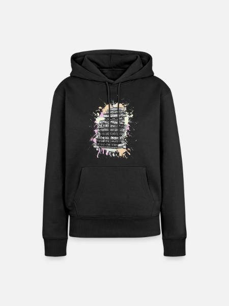 Lesen Bücher Buch - Frauen Premium Bio Hoodie - Schwarz