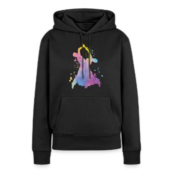 Valse viennoise Danses de salon - Sweat à capuche Premium bio Femme - noir - Devant - Julia (174cm)
