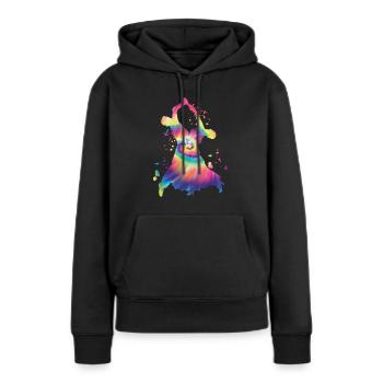 Danse de salon Valse viennoise - Sweat à capuche Premium bio Femme - noir - Devant - Julia (174cm)