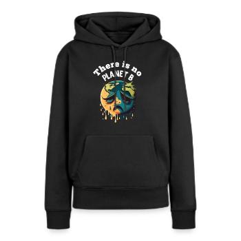 Il n’y a pas de Planète B Earth Day Mission Erde - Sweat à capuche Premium bio Femme - noir - Devant - Julia (174cm)