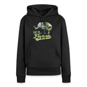 Save the Elephants Artenschutz bedrohte Arten - Frauen Premium Bio Hoodie - Schwarz - Vorne - Julia (174cm)