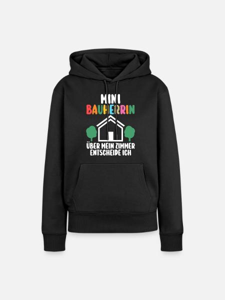 Bauherrin - Frauen Premium Bio Hoodie - Schwarz