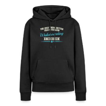 Wakeboard Wakeboards Wakeboarder - Sweat à capuche Premium bio Femme - noir - Devant - Julia (174cm)