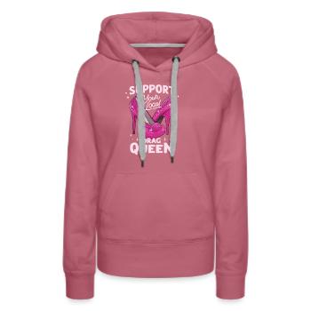 Soutenez votre drag queen Pride locale - Sweat à capuche Premium bio Femme - mauve - Devant - Isabella (175cm)