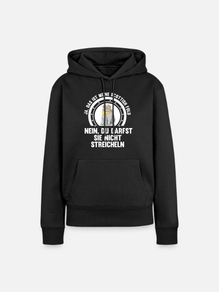 Scottish Fold Katze - Frauen Premium Bio Hoodie - Schwarz