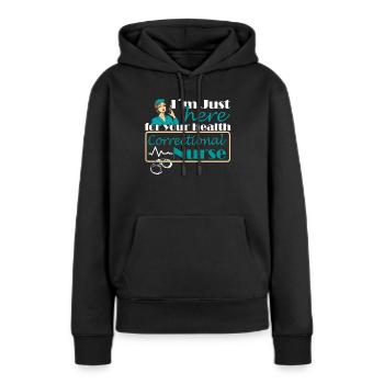 Prisons RN Correctional Nurse - Women’s Premium Organic Hoodie - black - Front - Julia (174cm)
