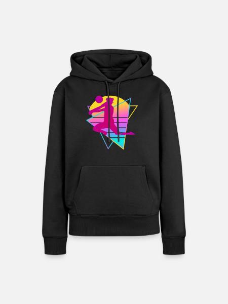Beach Volleyball retro - Frauen Premium Bio Hoodie - Schwarz