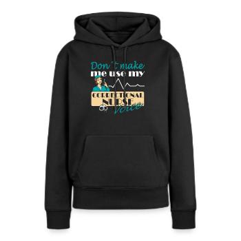 Prisons RN Correctional Nurse - Women’s Premium Organic Hoodie - black - Front - Julia (174cm)