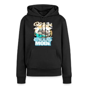 Maman en mode conduite - famille de vacances - Sweat à capuche Premium bio Femme - noir - Devant - Julia (174cm)