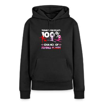 Color Guard Gymnastik Tanz Flagge Colorguard - Frauen Premium Bio Hoodie - Schwarz - Vorne - Julia (174cm)