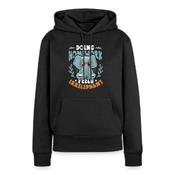 Hausaufgaben machen, fühlt sich nicht gut an - Frauen Premium Bio Hoodie - Schwarz - Vorne - Julia (174cm)