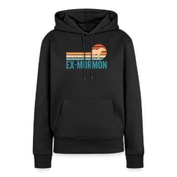 Ex Mormonen Tapir Pferd LDS Retro Exmo - Frauen Premium Bio Hoodie - Schwarz - Vorne - Julia (174cm)