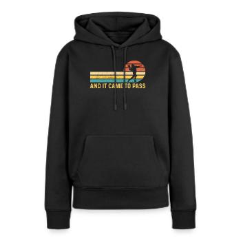 Drôle de missionnaire mormon LDS Soccer - Sweat à capuche Premium bio Femme - noir - Devant - Julia (174cm)