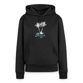 Ibiza - Sweat à capuche Premium bio Femme - noir - Devant - Julia (174cm)