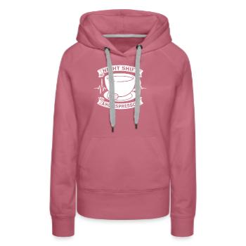 Infirmière de nuit - Sweat à capuche Premium bio Femme - mauve - Devant - Isabella (175cm)