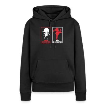 Taekwondo Père Taekwondo - Sweat à capuche Premium bio Femme - noir - Devant - Julia (174cm)