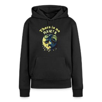 Il n’y a pas de Planète B Earth Day Mission Erde - Sweat à capuche Premium bio Femme - noir - Devant - Julia (174cm)