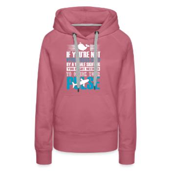 Rorqual bleu pour béluga et mammifères marins - Sweat à capuche Premium bio Femme - mauve - Devant - Isabella (175cm)