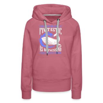 Conception de baleine pour les baleines et les baleines bleues ou les bélugas - Sweat à capuche Premium bio Femme - mauve - Devant - Isabella (175cm)