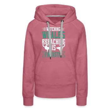 Beluga Whale Design für Meeressäuger und Orca - Frauen Premium Bio Hoodie - Malve - Vorne - Isabella (175cm)