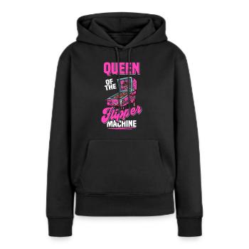 Pinball Arcade Pinball Machine Gaming - Sweat à capuche Premium bio Femme - noir - Devant - Julia (174cm)