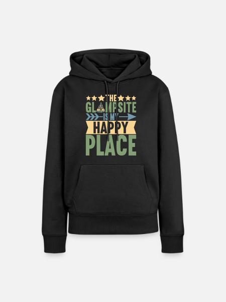 Glamping Glamper - Frauen Premium Bio Hoodie - Schwarz