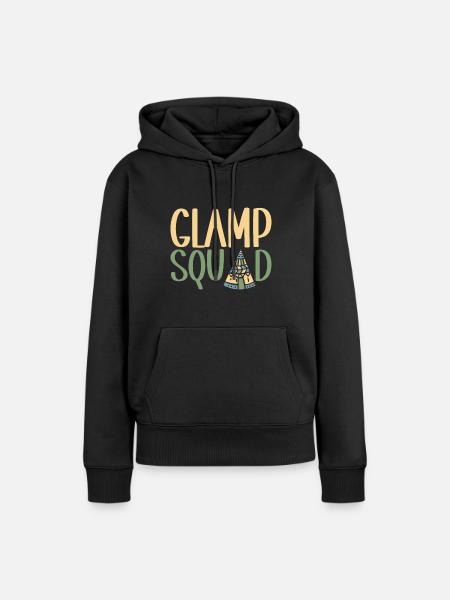 Glamping Glamper - Frauen Premium Bio Hoodie - Schwarz