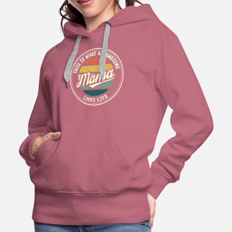 Bester Mama Muttertag Mutter Mom Retro Geschenk Frauen Premium Bio Hoodie