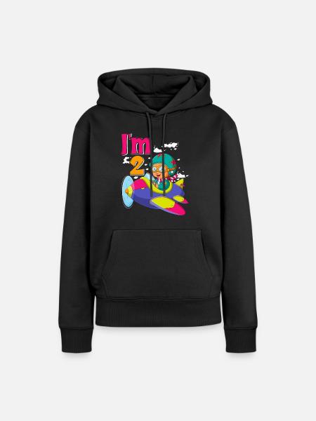Now i'm 2 - Frauen Premium Bio Hoodie - Schwarz