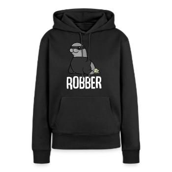 phoque, voleur, voleur, cambrioleur, phoque; - Sweat à capuche Premium bio Femme - noir - Devant - Julia (174cm)