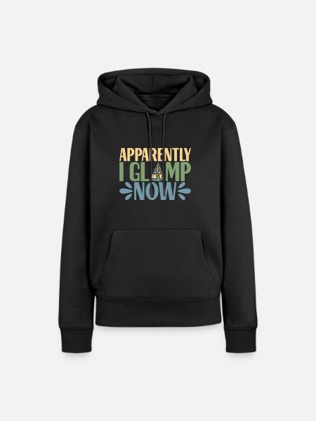 Glamping Glamper - Frauen Premium Bio Hoodie - Schwarz