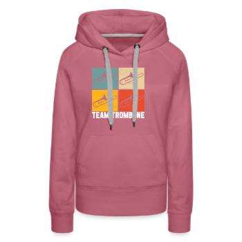 Posaune Trombone - Sweat à capuche Premium bio Femme - mauve - Devant - Isabella (175cm)