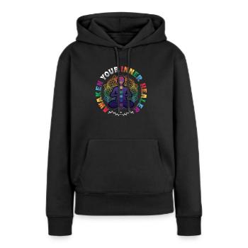 Éveillez votre guérisseur intérieur, Reiki Spirituel - Sweat à capuche Premium bio Femme - noir - Devant - Julia (174cm)