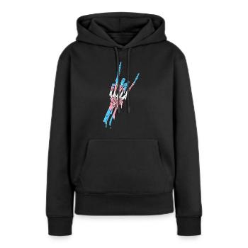 Transgender Pride Trans Flag Devil Horn Skeleton - Sweat à capuche Premium bio Femme - noir - Devant - Julia (174cm)