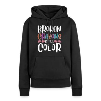 Mental Health Awareness - Women’s Premium Organic Hoodie - black - Front - Julia (174cm)