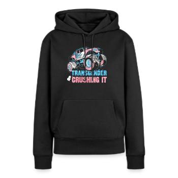 Transgender Pride Monster Truck - Sweat à capuche Premium bio Femme - noir - Devant - Julia (174cm)