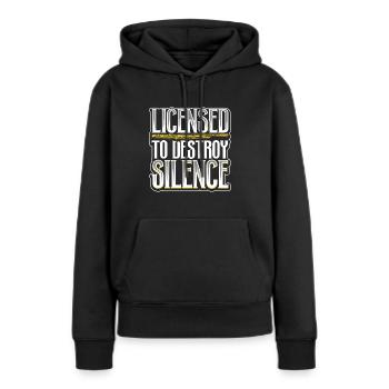Lizenz zum Krach machen - Fagott - Frauen Premium Bio Hoodie - Schwarz - Vorne - Julia (174cm)