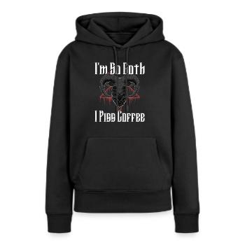 Satan Belzébuth Diable Gothique Pentagramme Mystique - Sweat à capuche Premium bio Femme - noir - Devant - Julia (174cm)