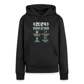 Vorhersage 2024 bald Vater Babyparty 2024 - Frauen Premium Bio Hoodie - Schwarz - Vorne - Julia (174cm)