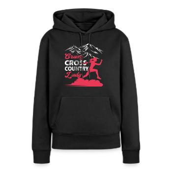 XC running present for men and women - Frauen Premium Bio Hoodie - Schwarz - Vorne - Julia (174cm)