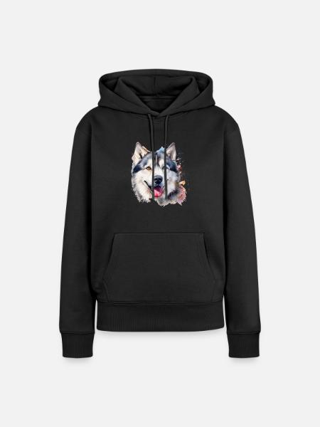Alaskan Malamute - Frauen Premium Bio Hoodie - Schwarz